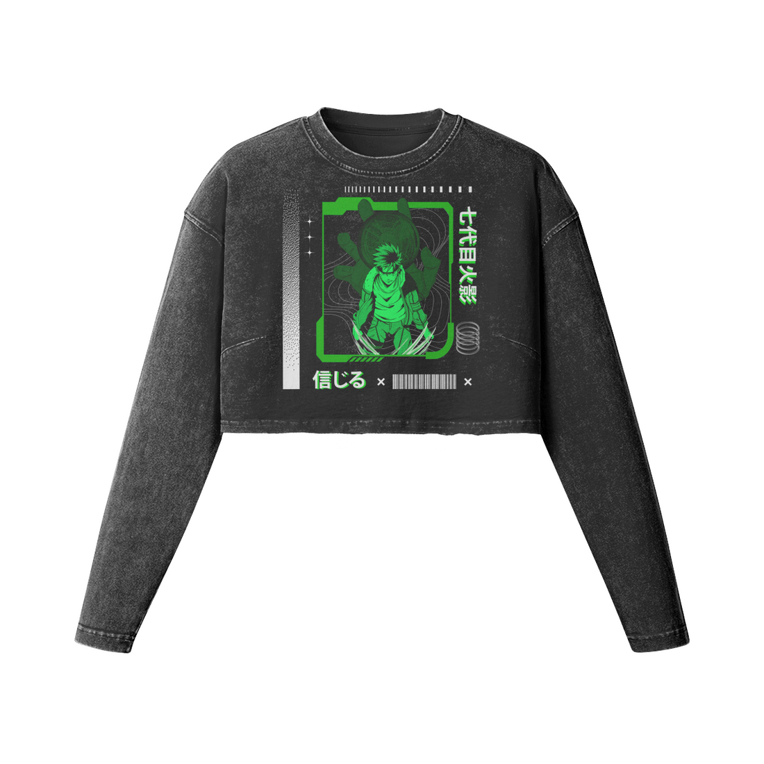 &quot;Seventh Hokage&quot; Crop Sweater - nekoban