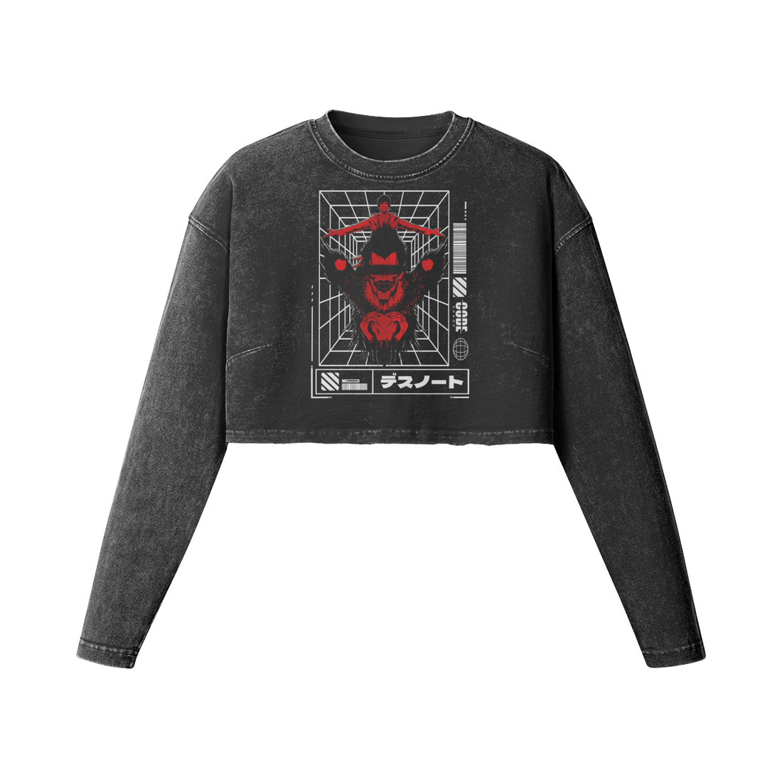 &quot;Cursed Book Crop Sweater - nekoban