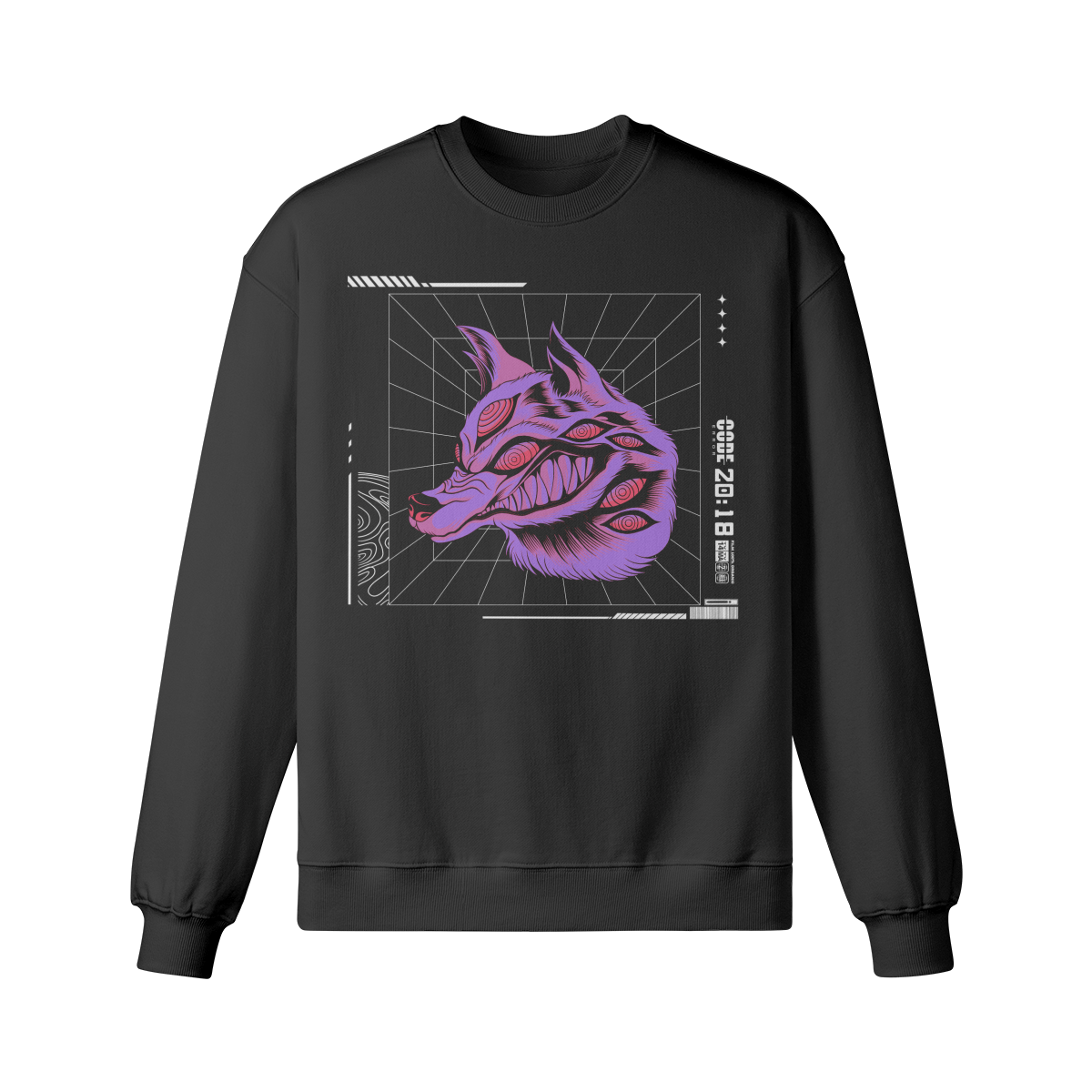 &quot;Fox Devil&quot; Unisex Oversized Sweatshirt - nekoban