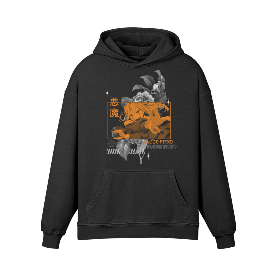 &quot;Blood Fiend&quot; Unisex Oversized Hoodie - nekoban