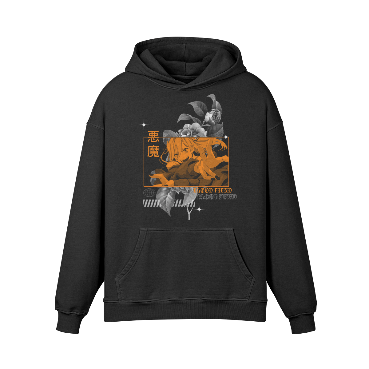 &quot;Blood Fiend&quot; Unisex Oversized Hoodie - nekoban